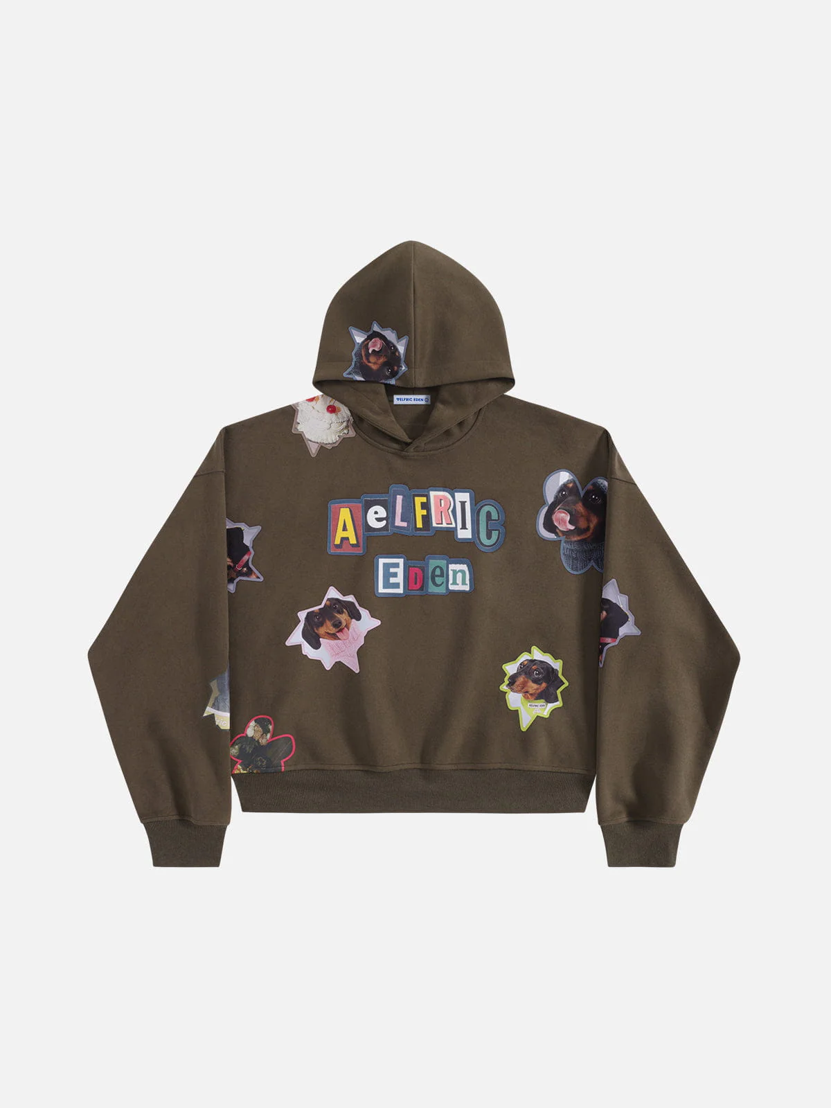 Aelfric Eden Boxy Dachshund Sticker Pullover Hoodie - Image 2