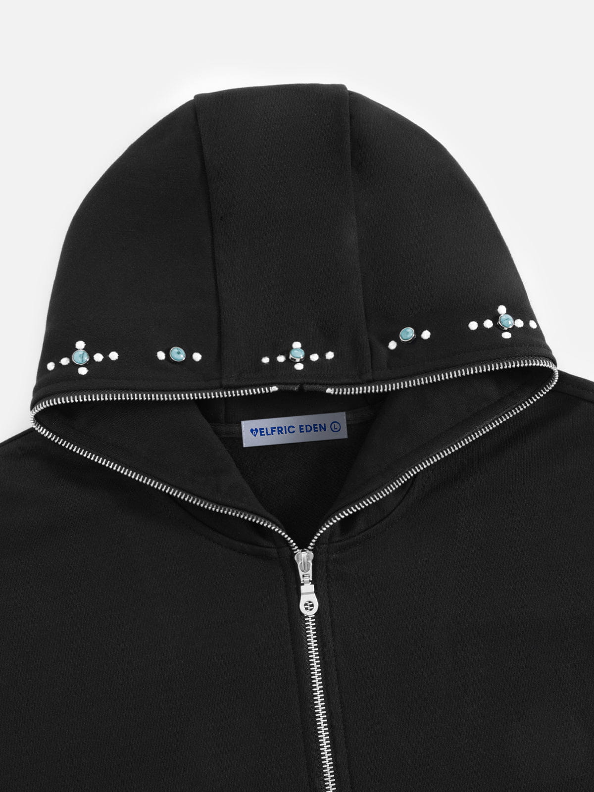 Aelfric Eden Boxy Turquoise Zip Up Hoodie - Image 4