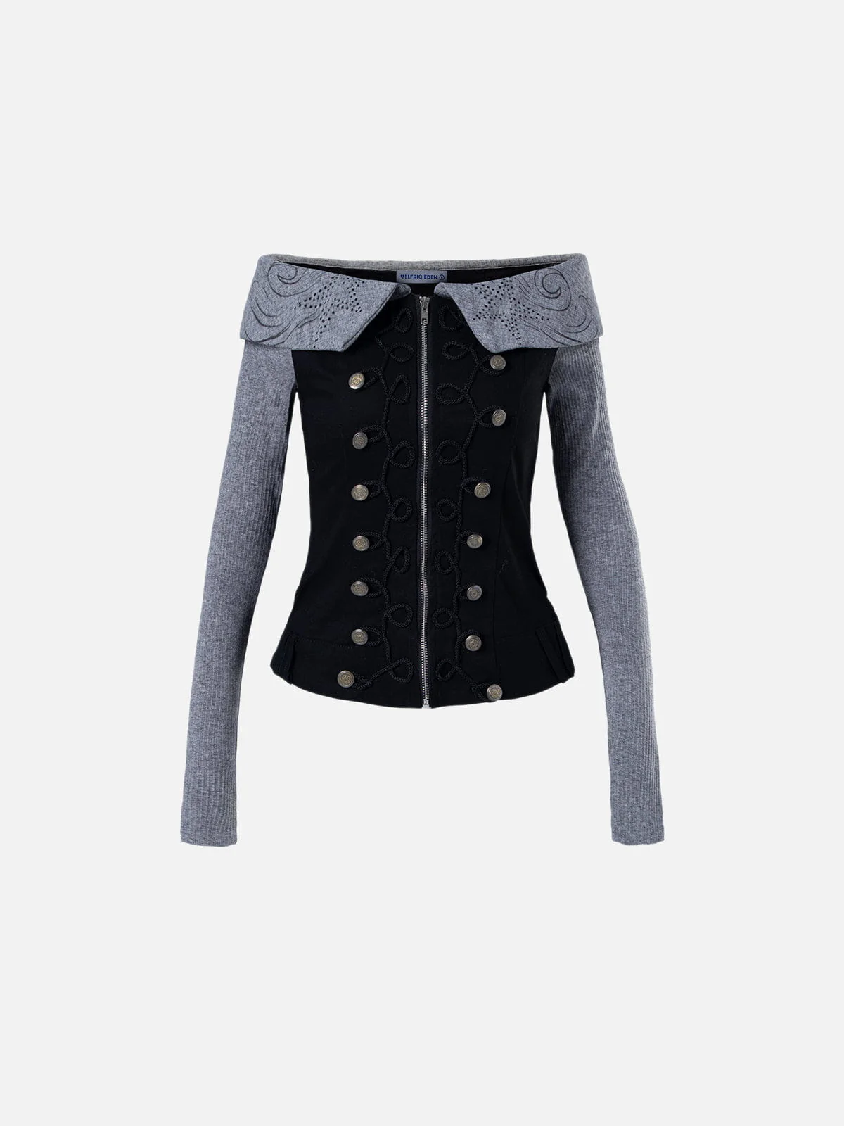 Aelfric Eden Button Loop Panel Long Sleeve Tee