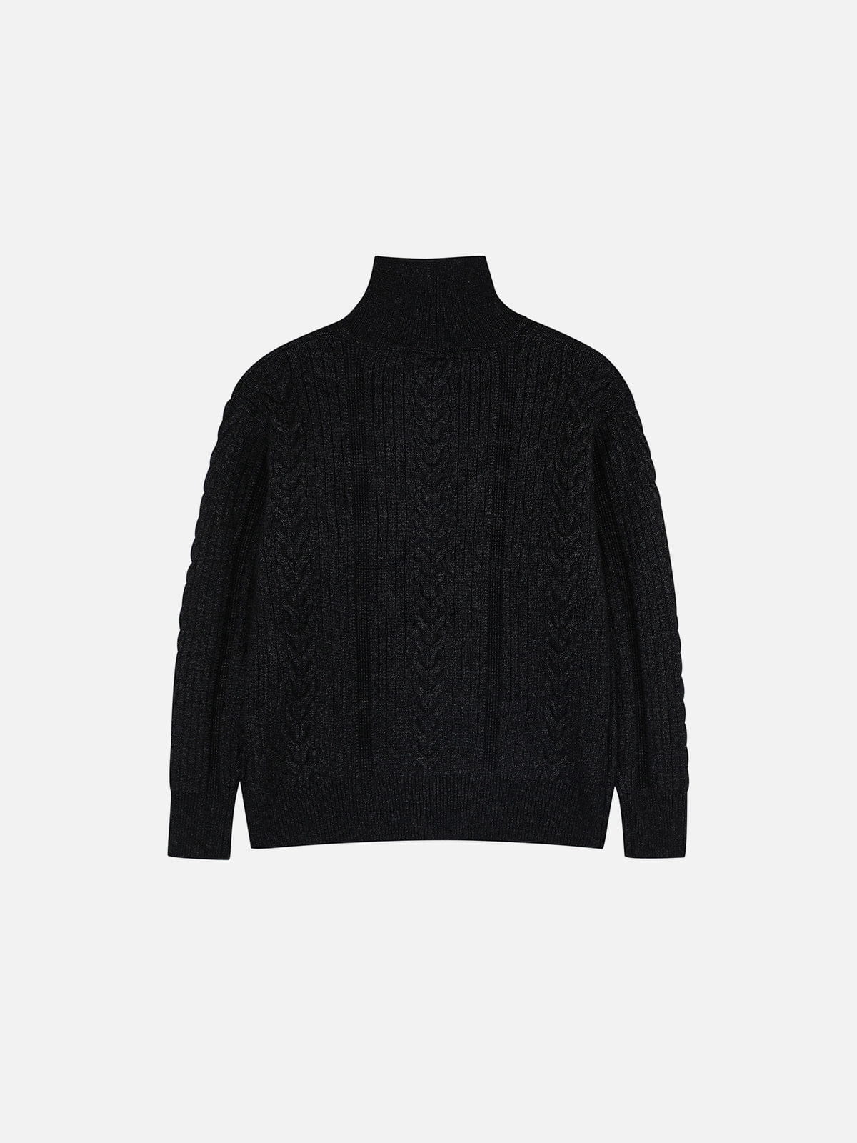 Aelfric Eden Cable Knit High-Neck Cardigan - Image 3