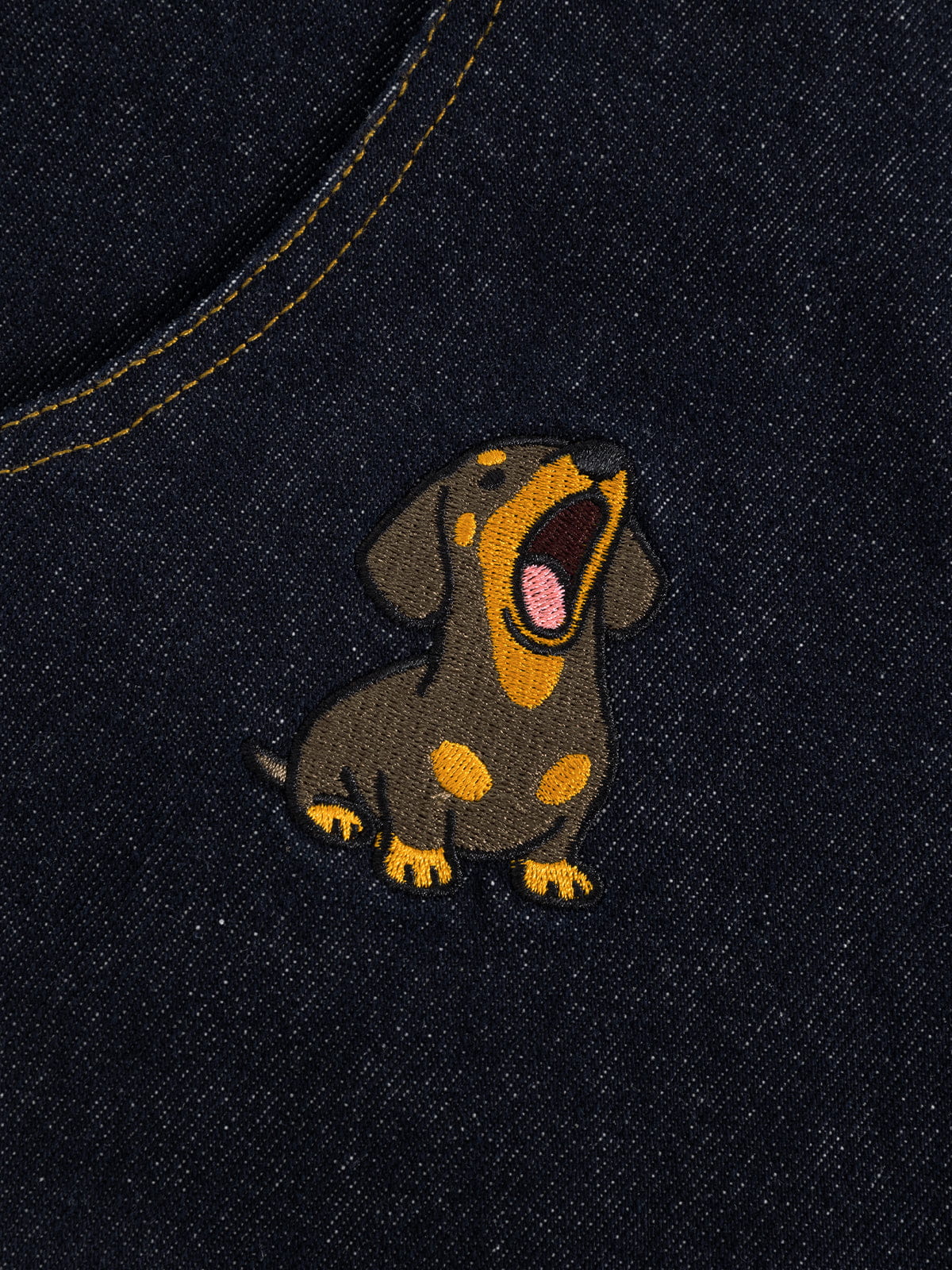 Aelfric Eden Dachshund Embroidered Baggy Jeans - Image 9