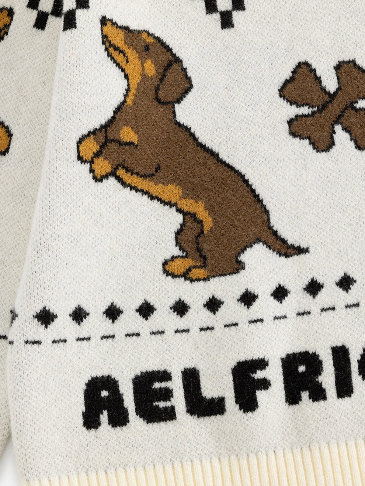 Aelfric Eden Dachshund Off-The-Shoulder Sweater - Image 4