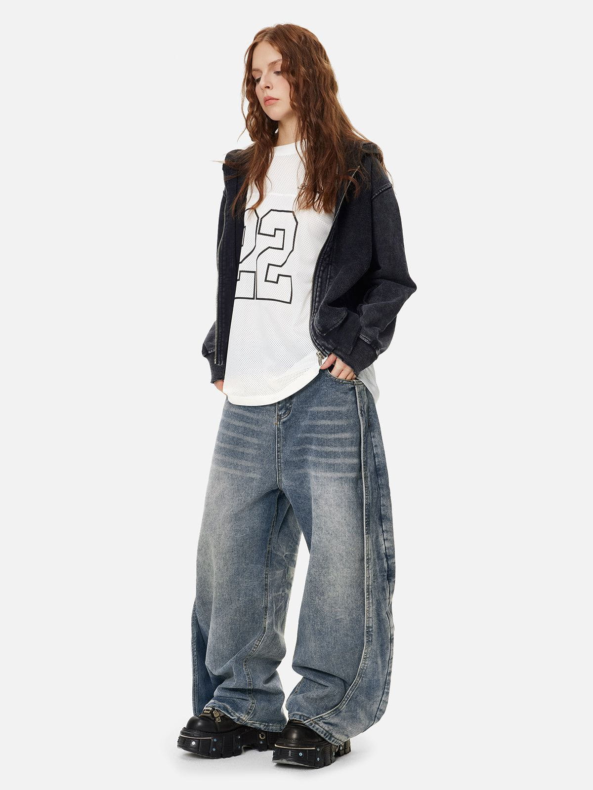 Aelfric Eden Baggy Patchwork Jeans - Image 4