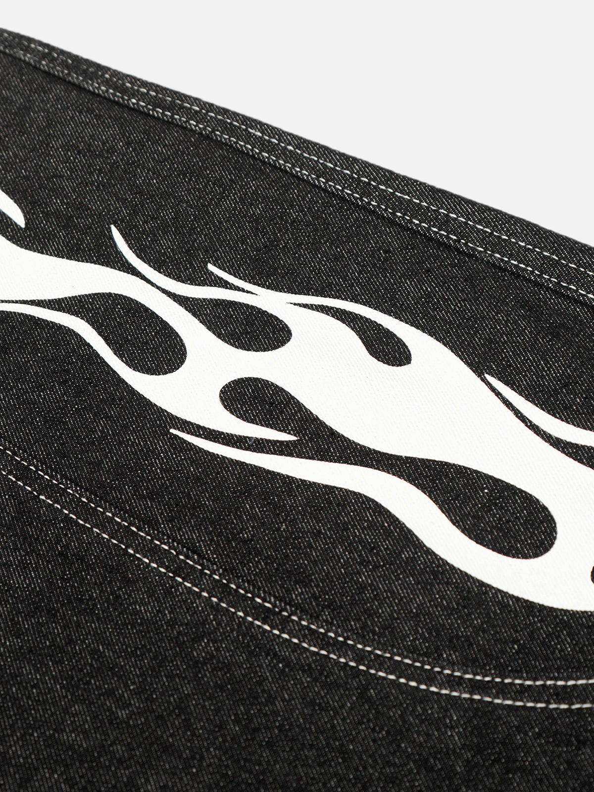 Aelfric Eden Flame Graphic Longline Jorts - Image 4