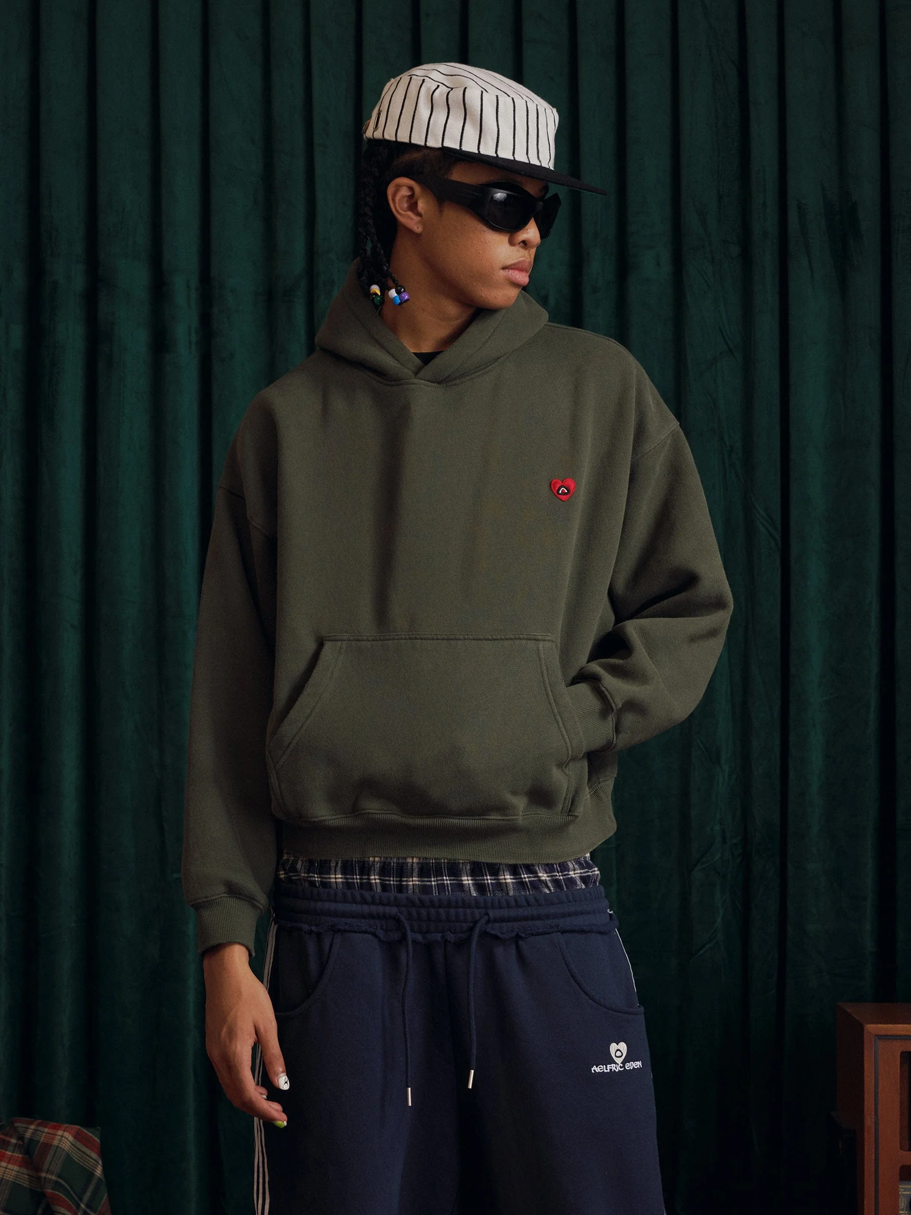 Aelfric Eden Boxy Fit Distressed Washed Hoodie - Image 2