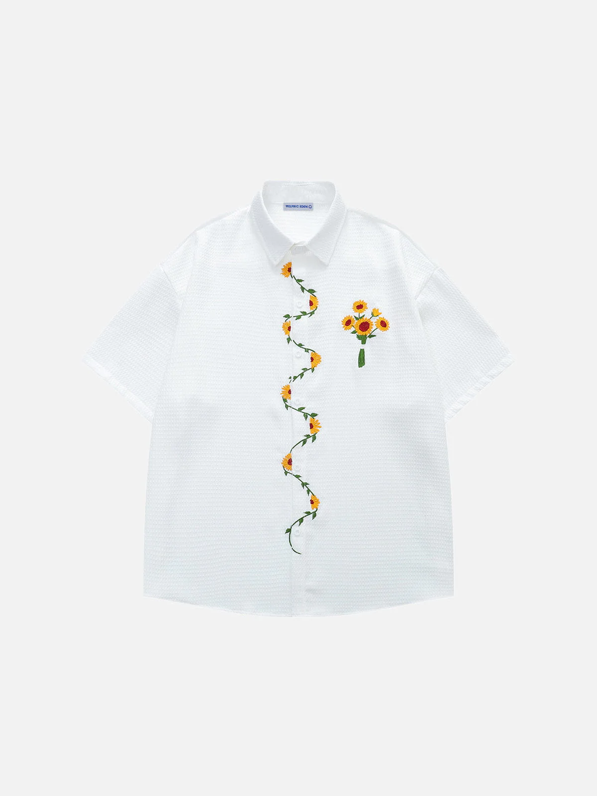 Aelfric Eden Floral Embroidery Short Sleeve Shirt - Image 3