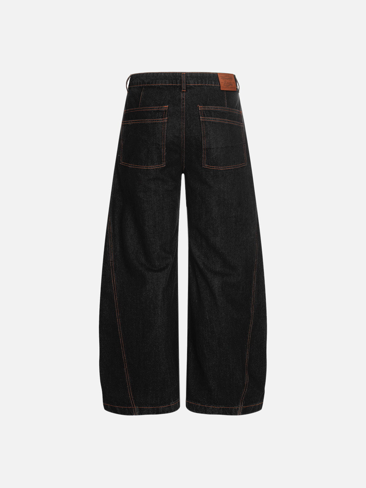 Aelfric Eden Frayed Panel Baggy Barrel Jeans - Image 2