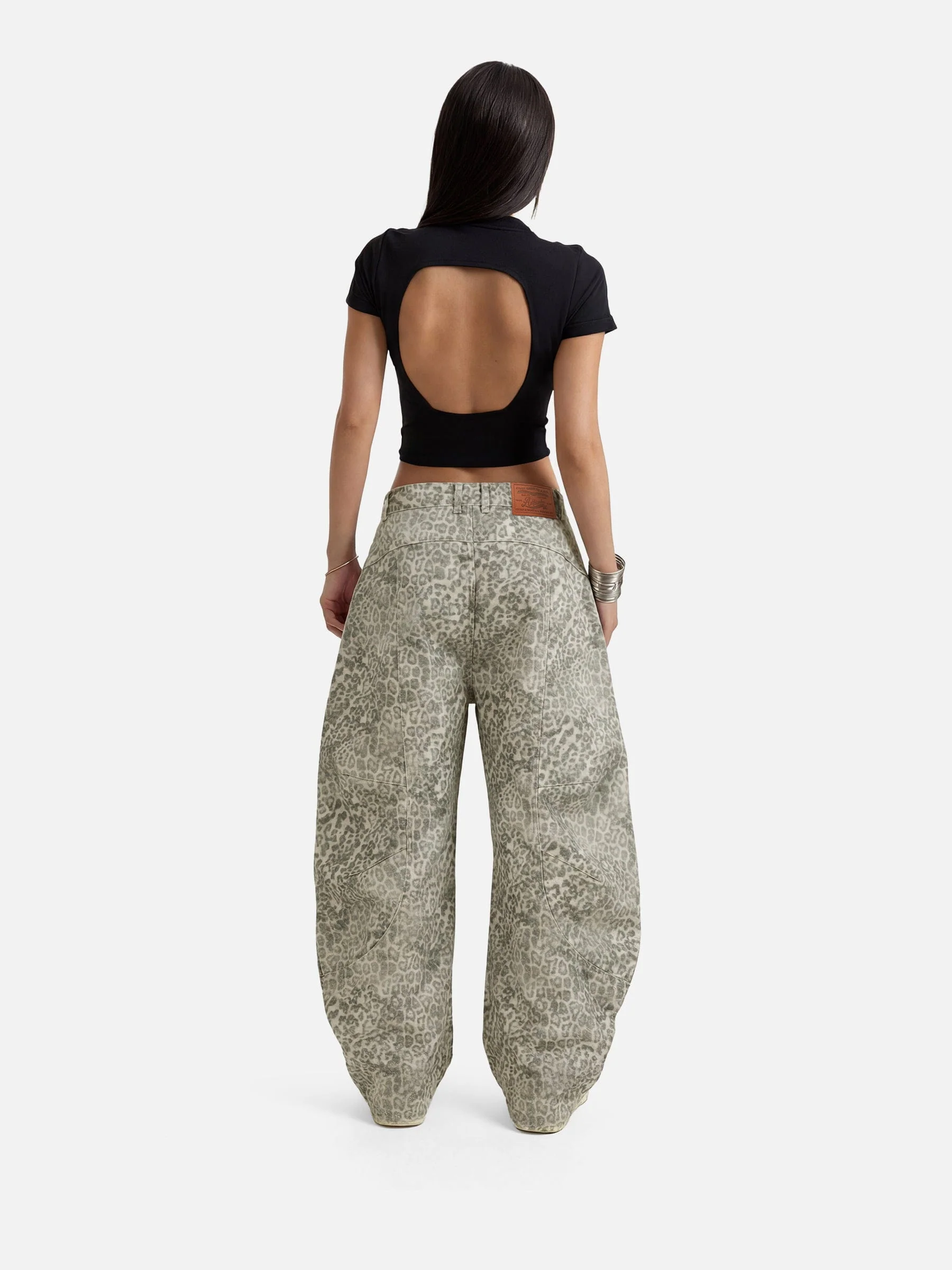 Aelfric Eden Baggy Barrel Leopard Jeans - Image 3