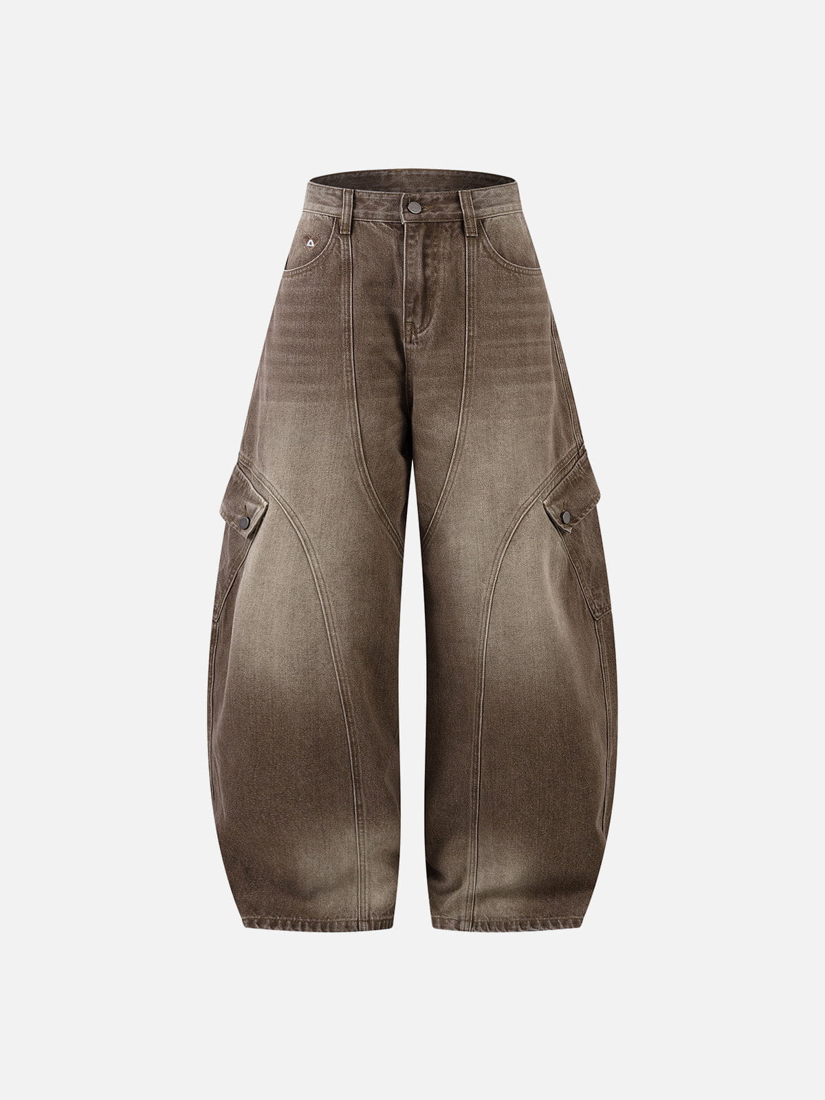 Aelfric Eden Washed Baggy Barrel Jeans - Image 2