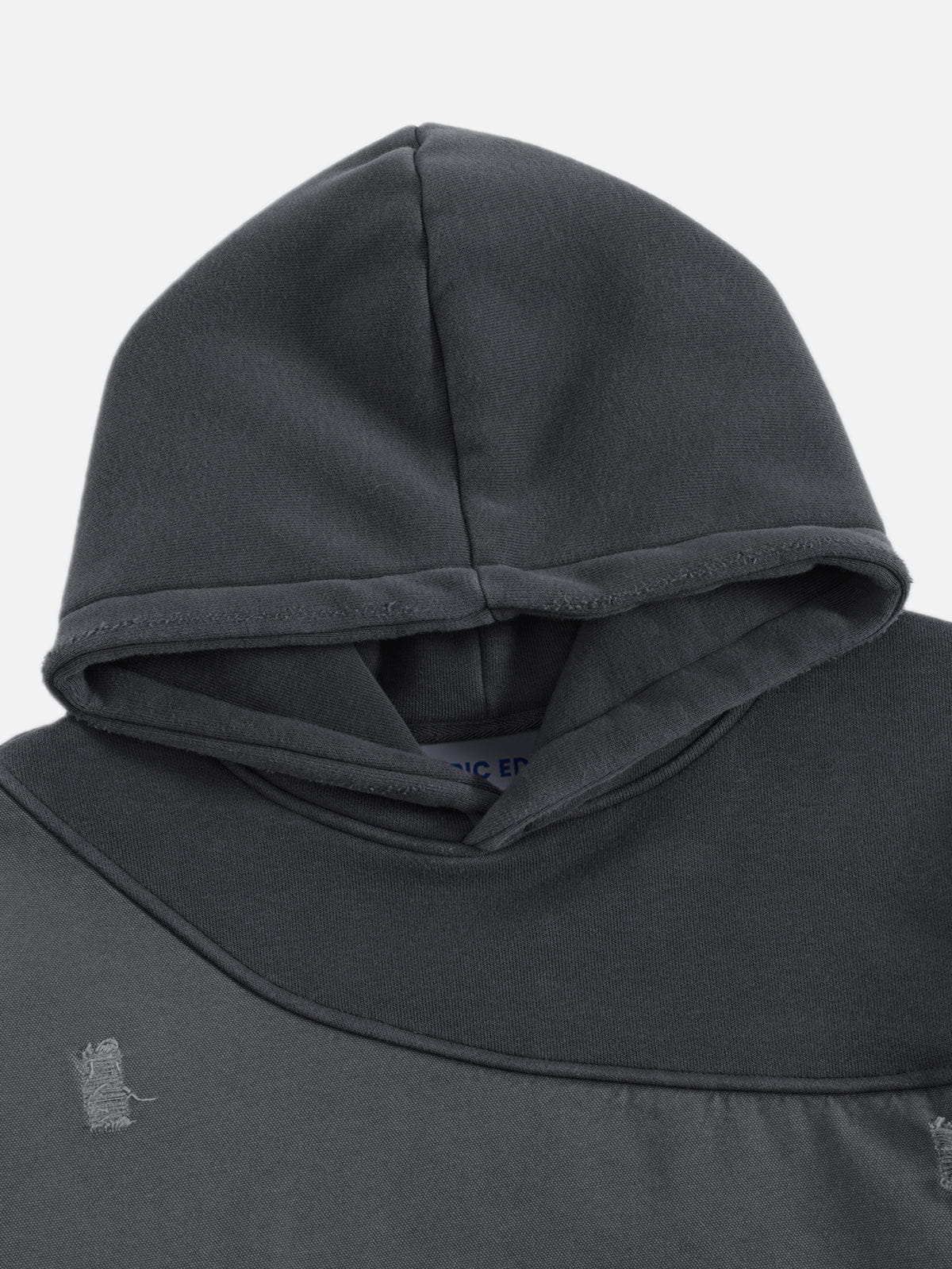 Aelfric Eden Oversized Distressed Panel Pullover Hoodie - Image 7