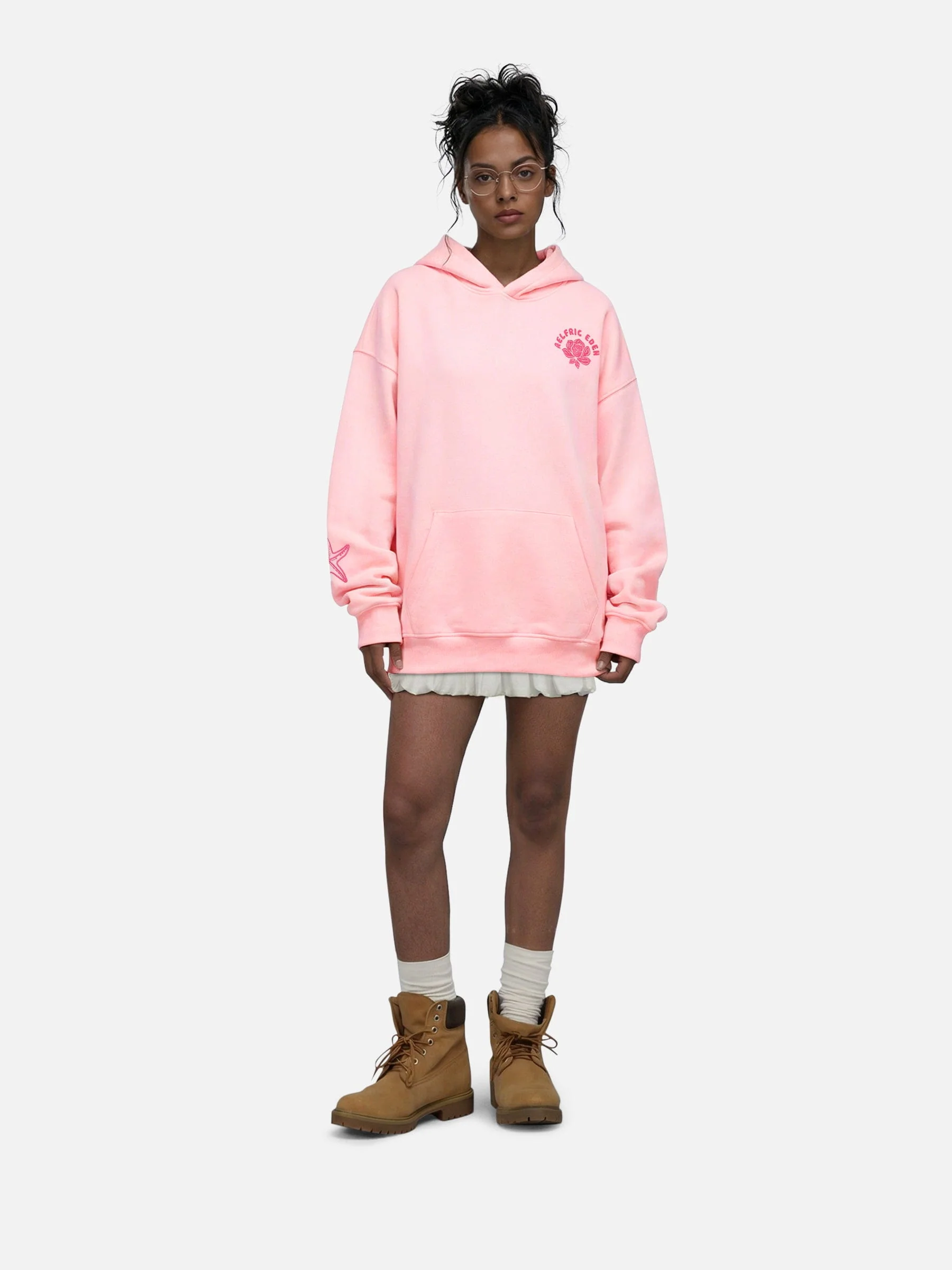 Aelfric Eden Oversized Flower Pullover Hoodie - Image 3