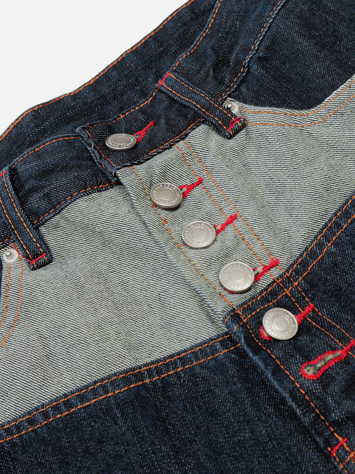 Aelfric Eden Panel Button Baggy Jeans - Image 4