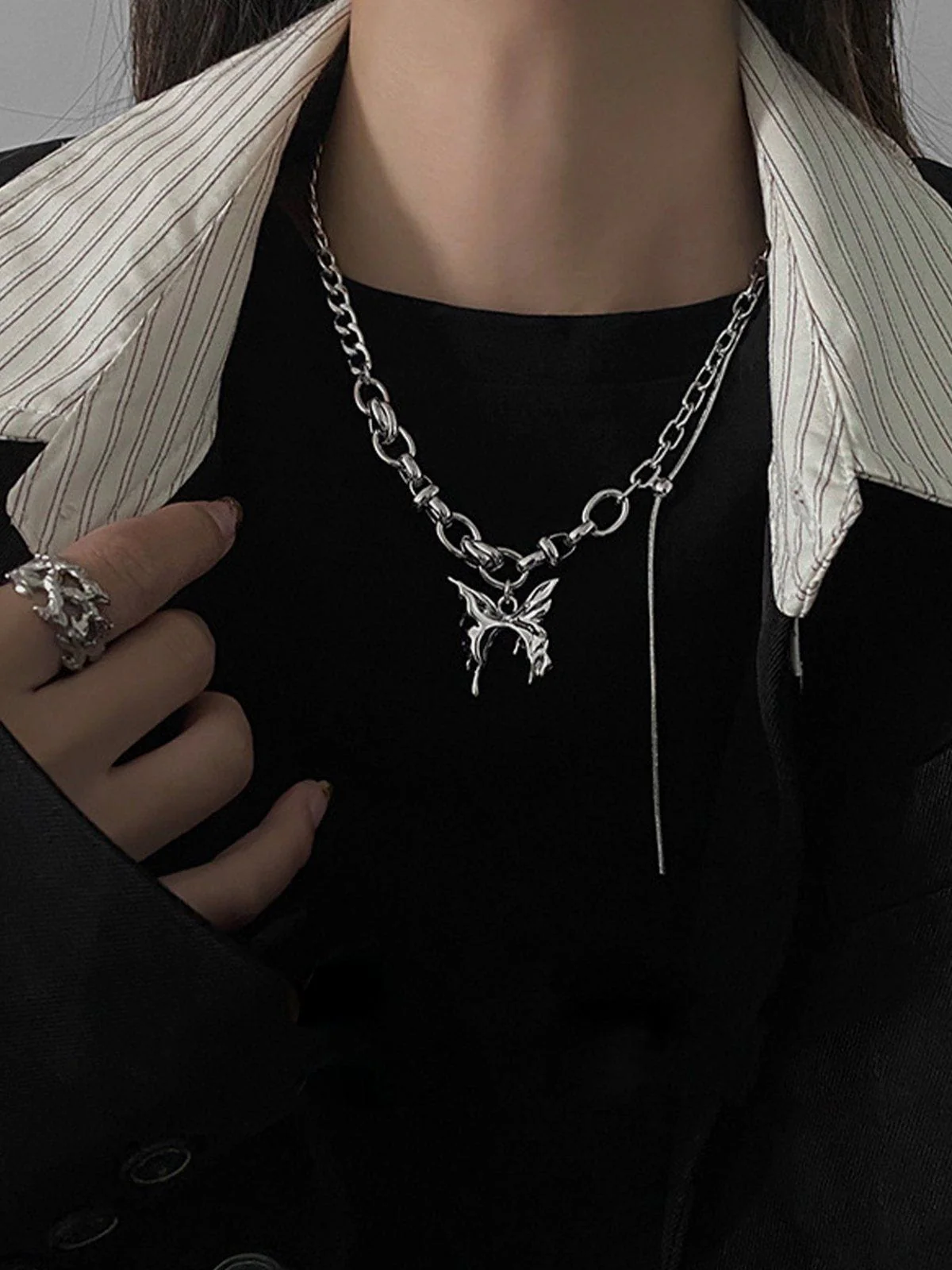 Aelfric Eden Butterfly Pendant Necklace - Image 3
