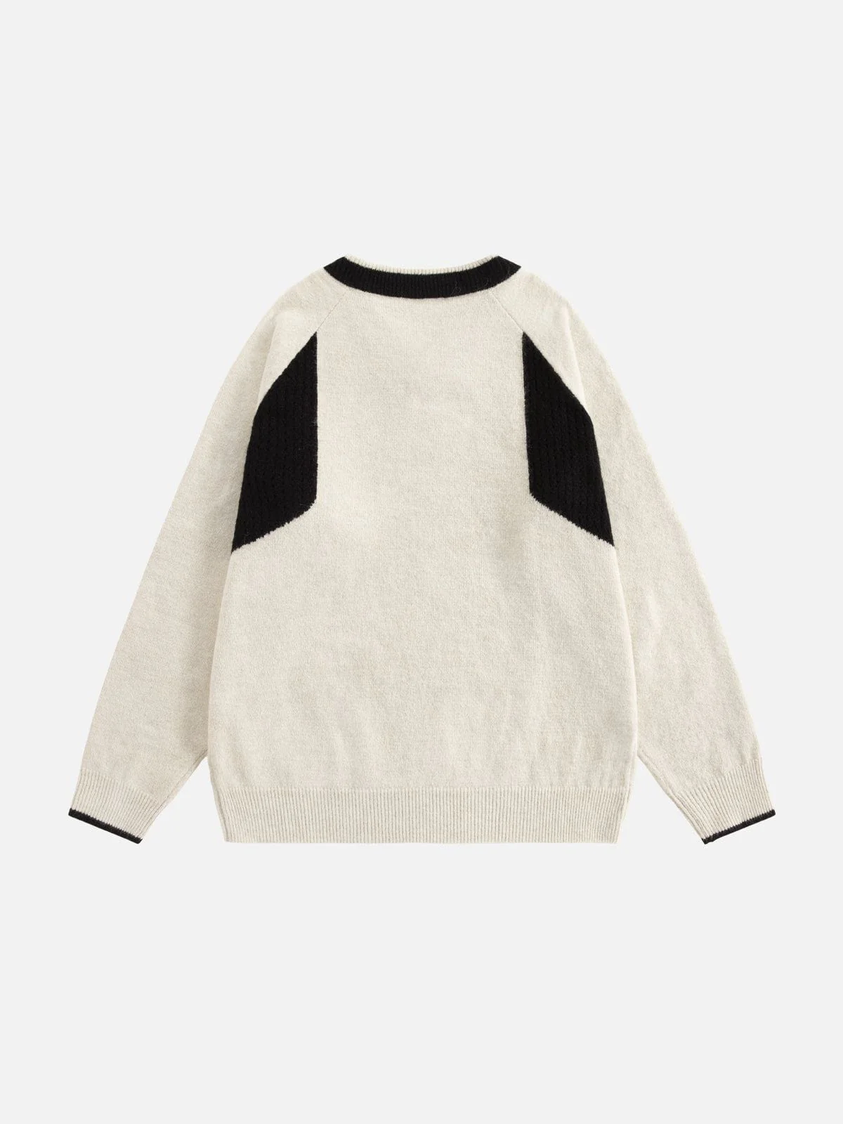 Aelfric Eden Patchwork V-Neck Sweater - Image 2