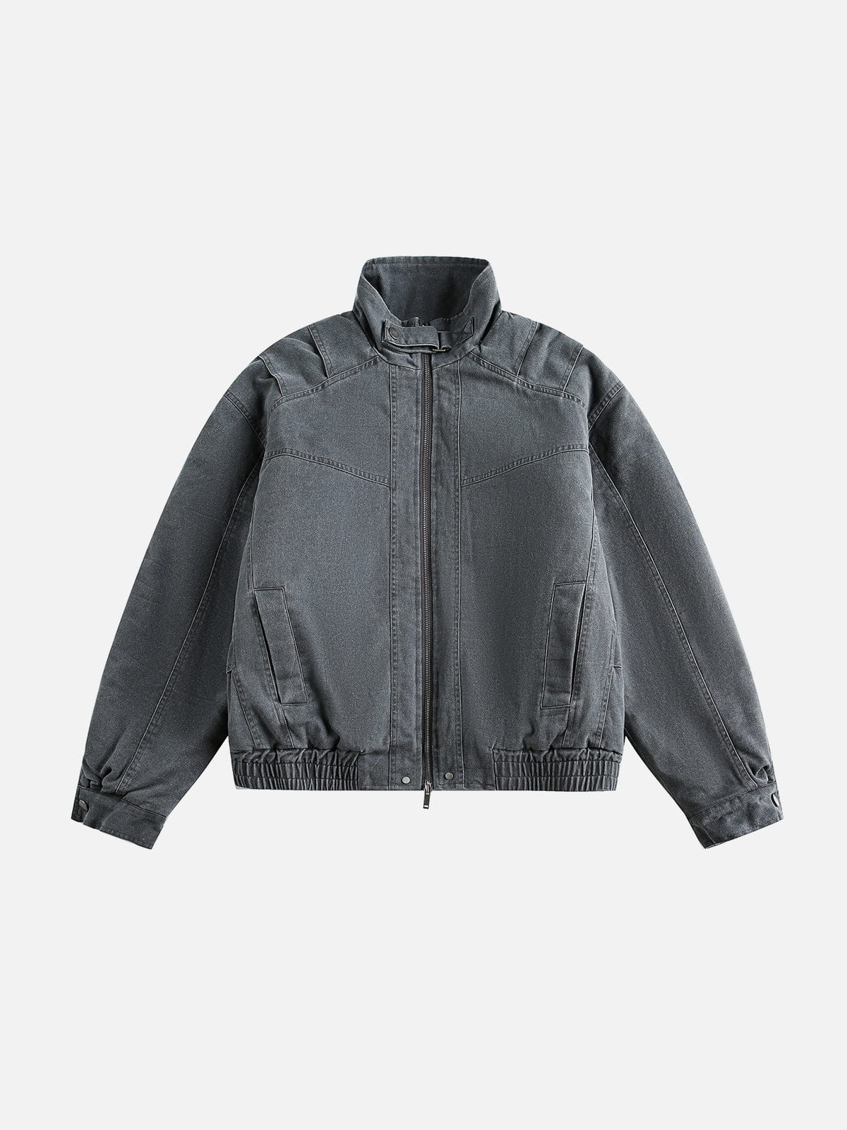 Aelfric Eden Stand Collar Denim Coat - Image 2