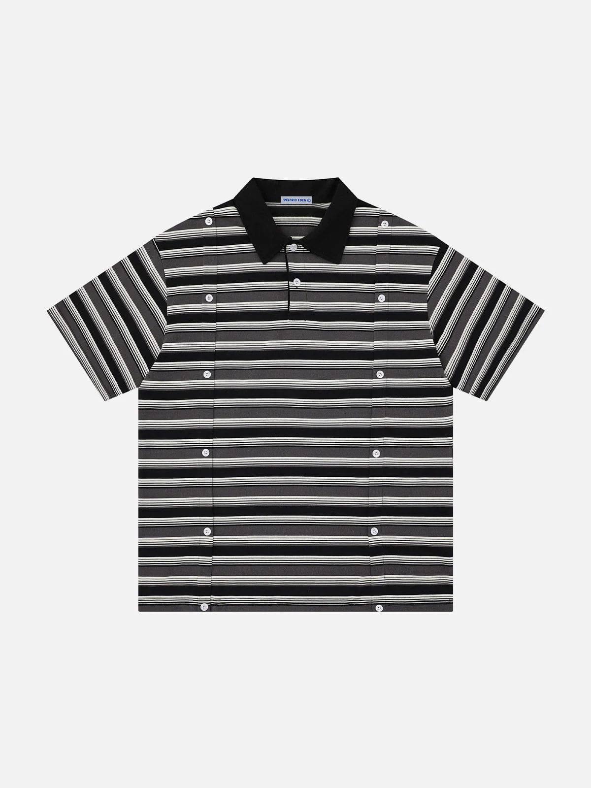 Aelfric Eden Stripe Panel Polo Tee - Image 4