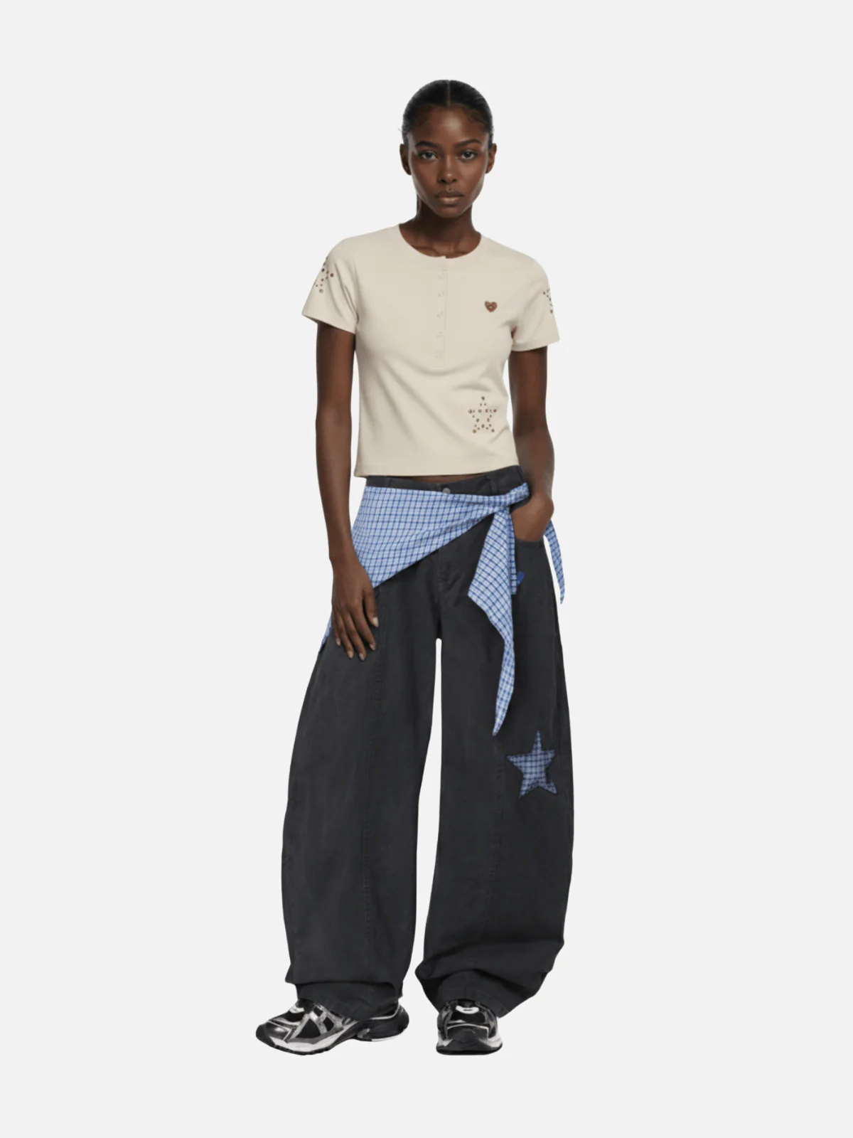 Aelfric Eden Studded Star Button Tee