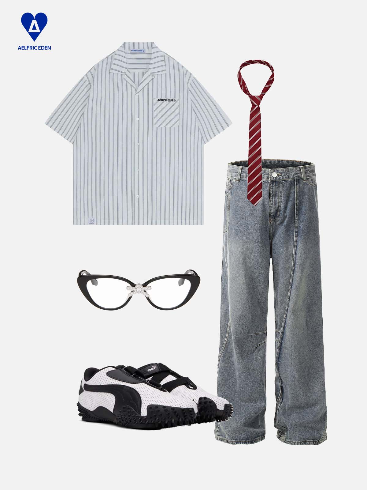 Angora Red Stripe Necktie - Image 3