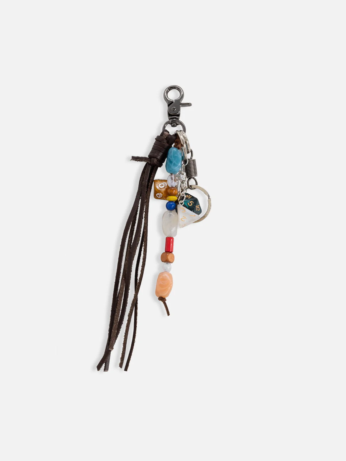 Beaded Dice Tassel Keychain - Image 2
