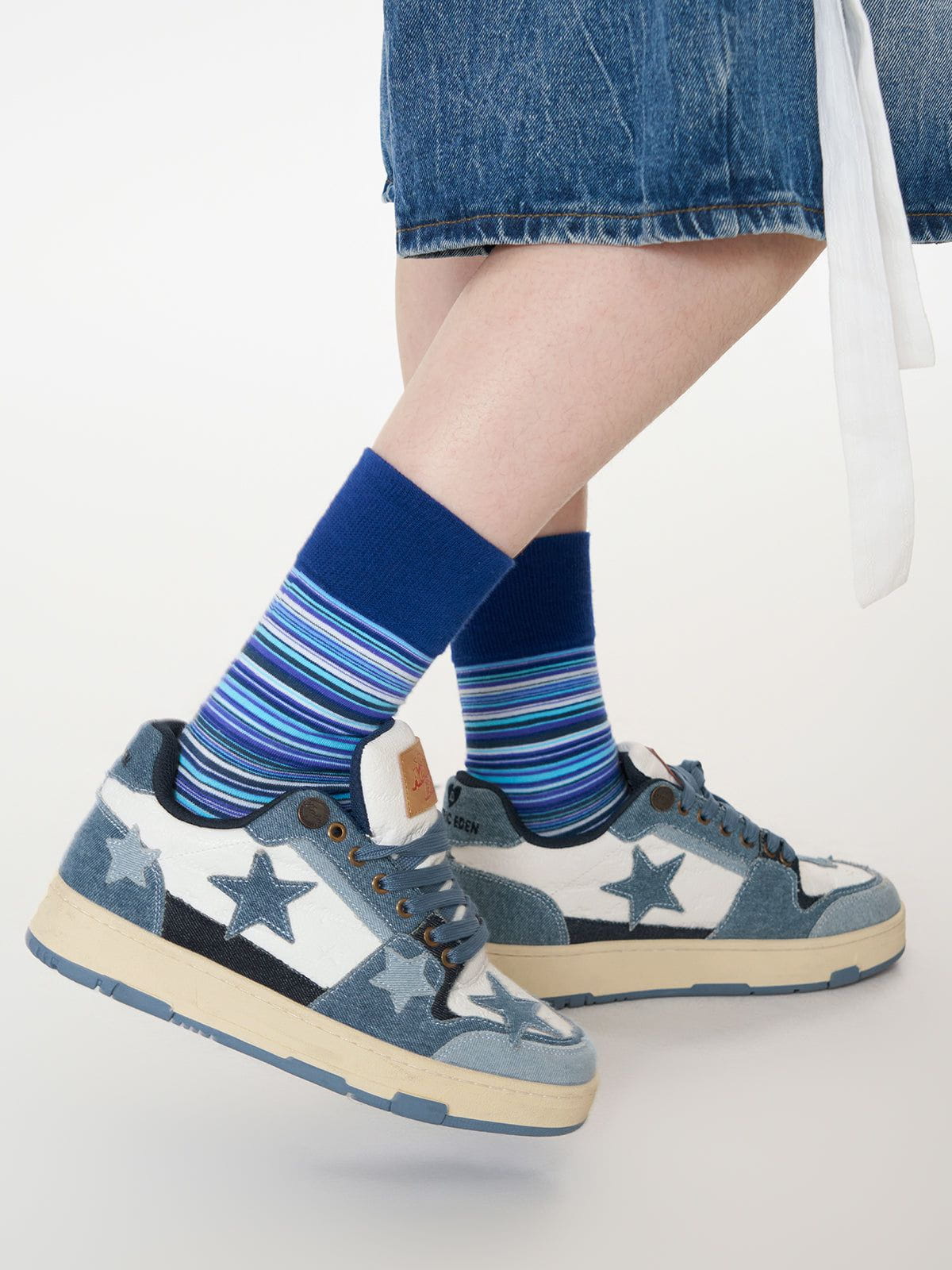 Starry Climb Stars Casual All-Match Denim Skate Shoes - Image 9